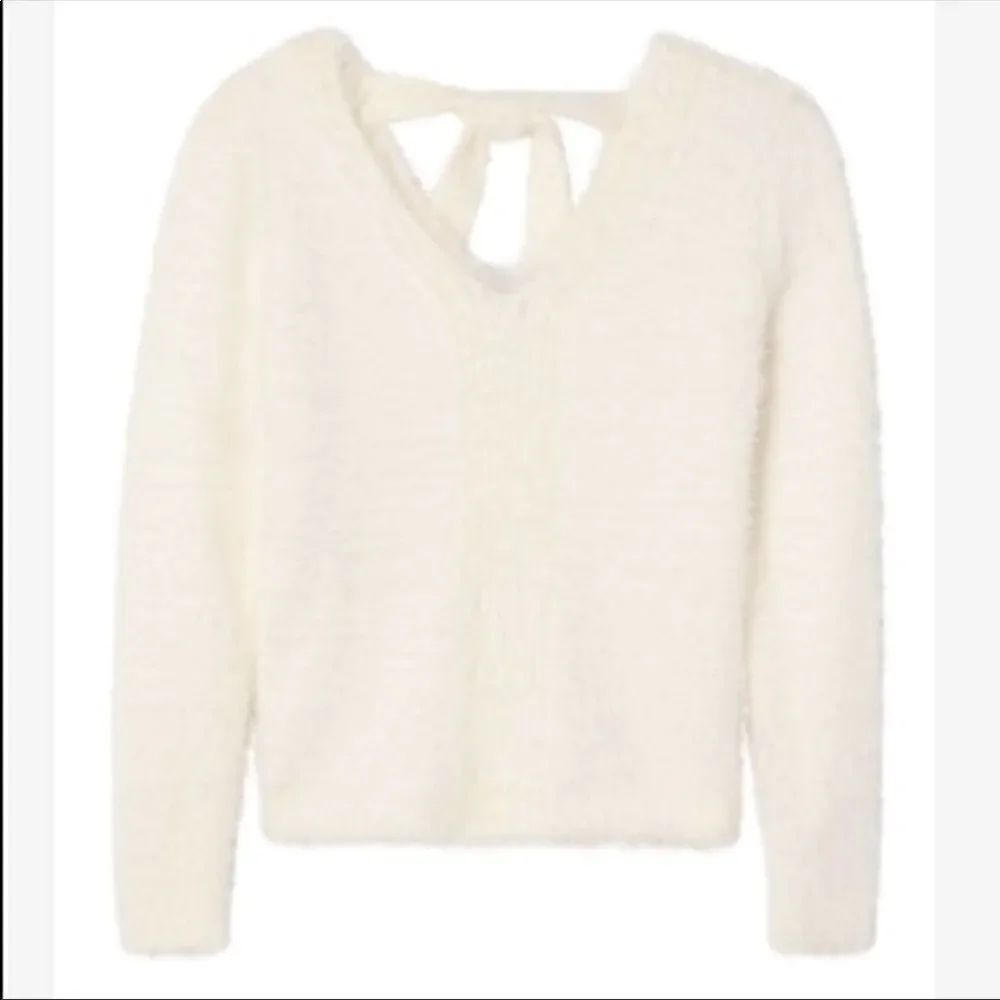 Banana Republic Merino Wool Fuzzy White Sweater XS